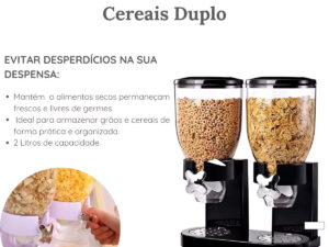 Dispense Duplo Para Grãos E Cereais 35X29CM 2 LTS